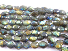 Natural Fiery Labradorite Oval Beads