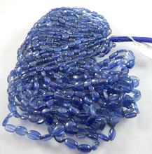 Natural Kyanite Faceted Oval Beads