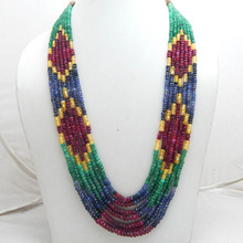 Natural Multi Color Sapphire Faceted Beads