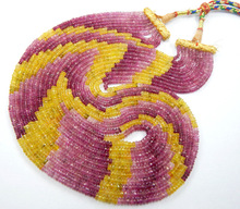 Natural Tourmaline Faceted Rondelle Beads