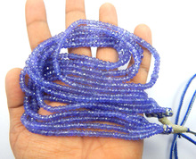 Tanzanite Roundel Faceted Beads