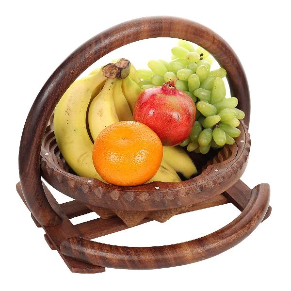 Wooden Fruit Foldable Basket