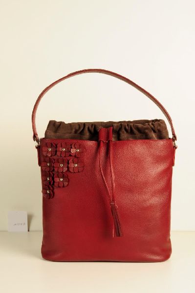 Designer Leather Bucket Bag