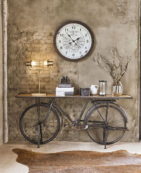 Industrial Bicycle Console Table