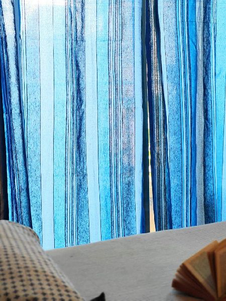 Blue Striped Curtain