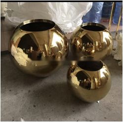 Brass Plated Shiny Flower Pot