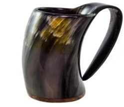 Black Viking Horn Beer Mug