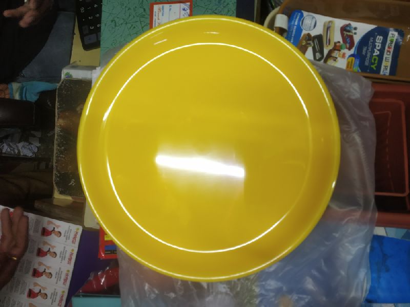 10 Inch Yellow Plastic Plate