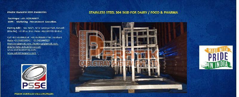 PRATIK STAINLESS STEEL ENGINEERS SS304 SKIDS FOR DAIRY - FOOD PHARMA