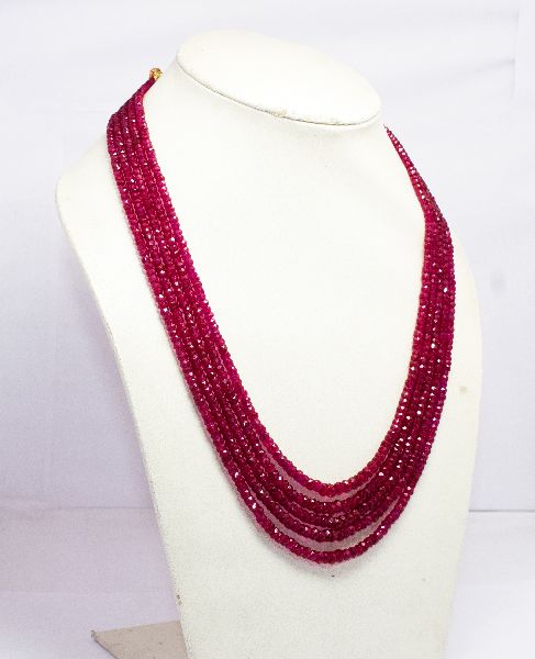 Imitation Faceted Rondelle Beaded Necklaces