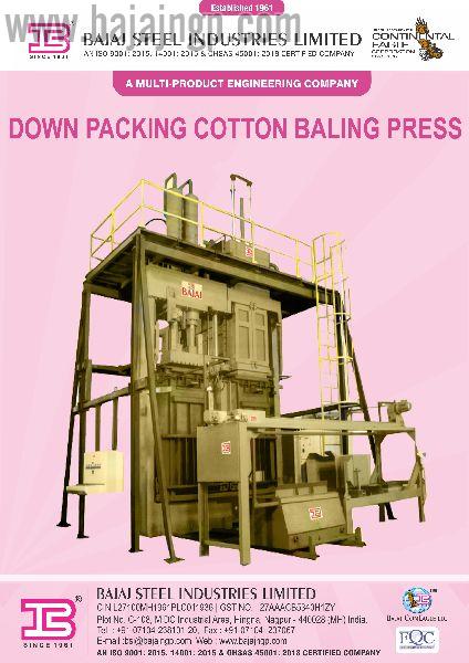 Down Packing Cotton Baling Press
