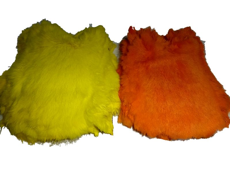 dyed real rabbit fur