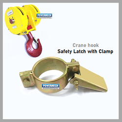 Crane Hook Safety Latch With Clamp