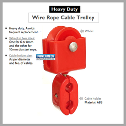 Festoon Heavy Duty Wire Rope Cable Trolley