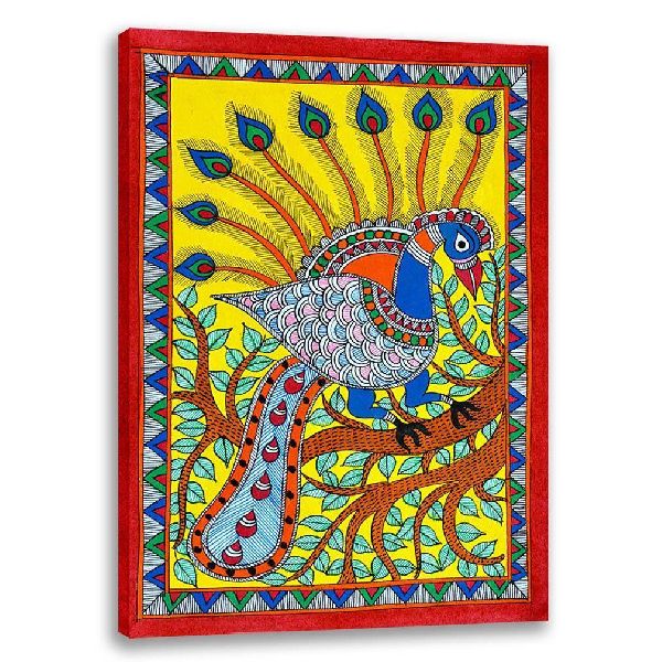 Colorful Peacock | Madhubani Painting