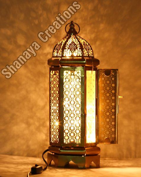Brass Antique Lamp with LED Light