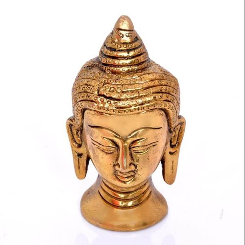 Copper Buddha Head Statue