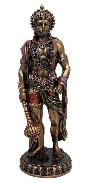 Copper Standing Hanuman Statue