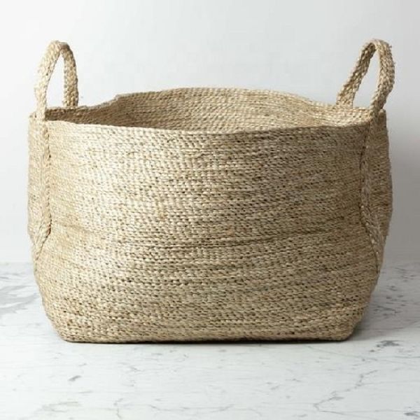 Natural Handmade Decorative Jute Laundry Baskets
