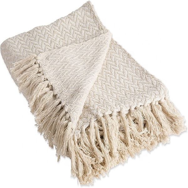 Yarn Dyed Woven Cotton Throw Blankets