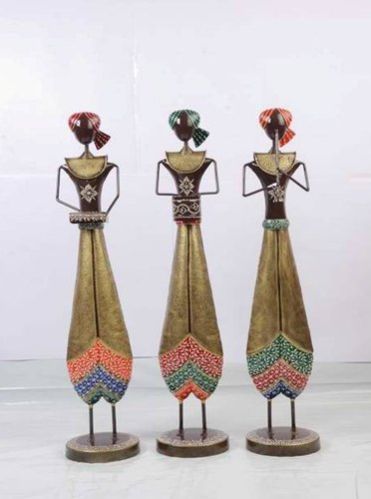Iron Akira Musician Set of 3 with Colorful Pagdi