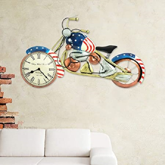 Iron US Bike Wall Clock