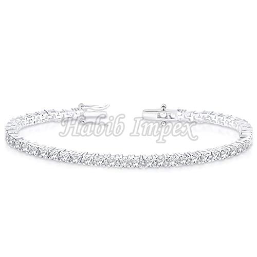 Trendy Silver Tennis Bracelet