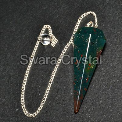 Blood stone agate healing pendulum