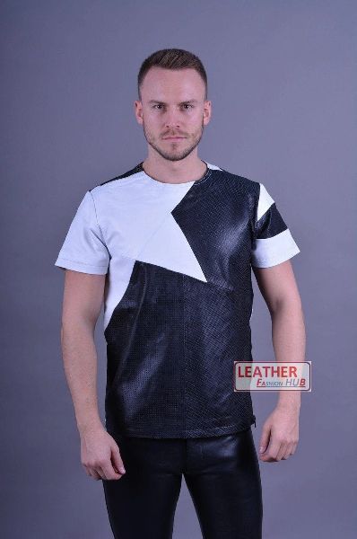 M4 Mens Leather T-Shirt