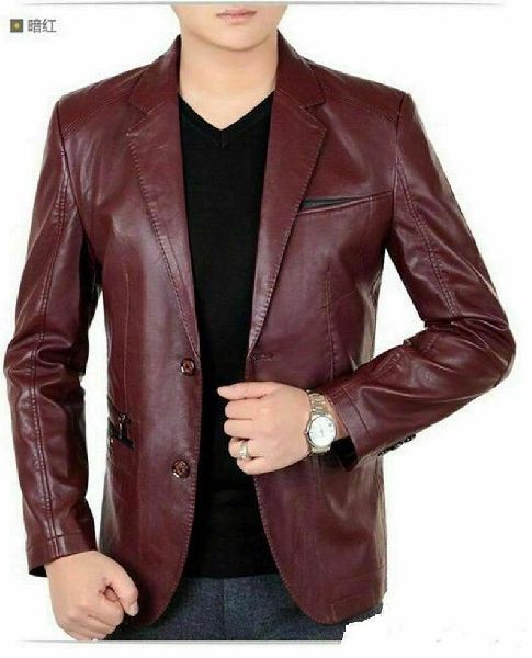 M1 Mens Leather Blazer