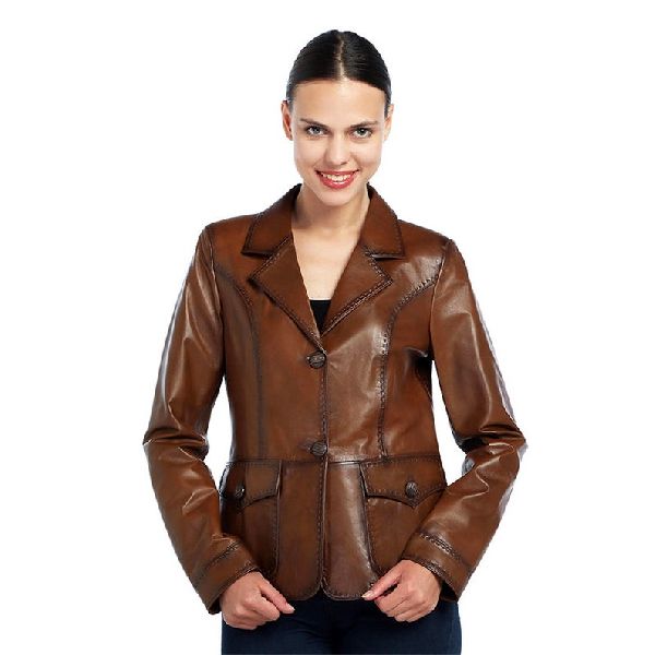 W7 Women Leather Blazer