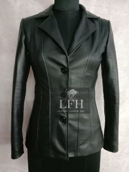 W9 Women Leather Blazer