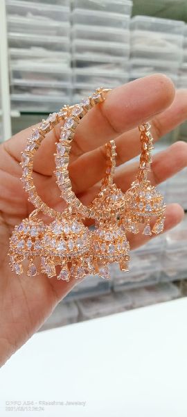 Rose Gold CZ Earrings