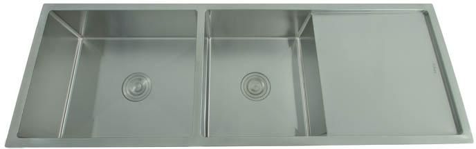 Fs 5118 Hm Hand Made Double Bowl Drain Board Kitchen Sink Manufacturer Supplier In Bangalore India