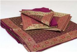Banarasi Brocade Silk Bed Cover Set
