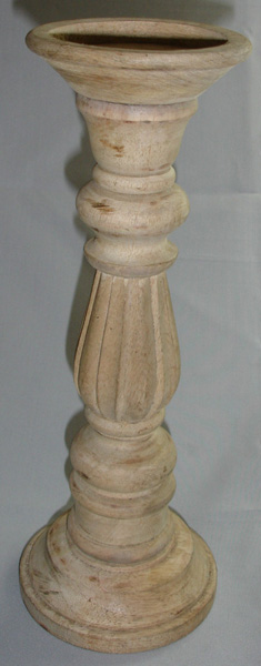Wooden Wax Pillar Holder