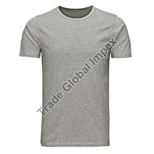 Mens Grey Round Neck T-Shirts