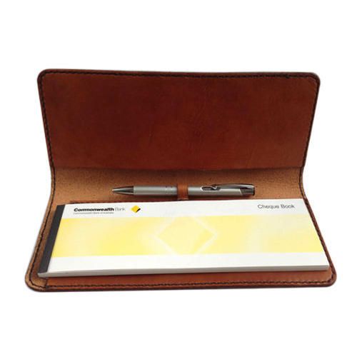 Leather Cheque Book Holder