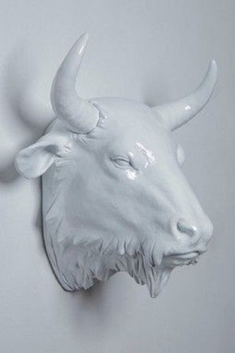 Fiberglass Bull Head Statue