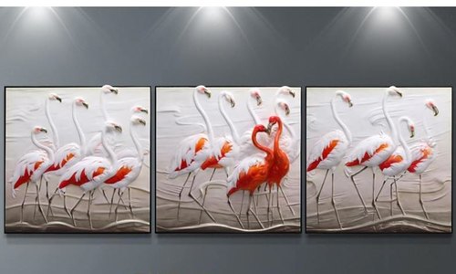 Fiberglass Flamingo Wall Murals