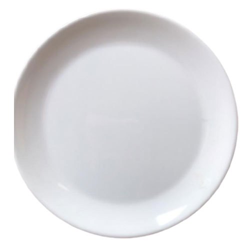 White Melamine Round Dinner Plate