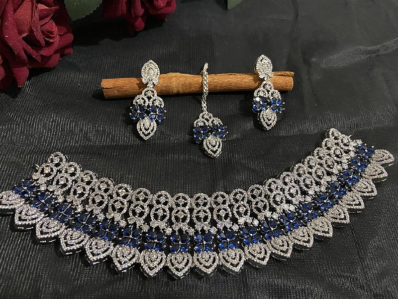 Cubic Zirconia Choker Set