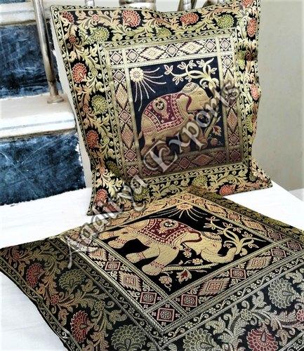 Silk Banarasi Cushion Covers