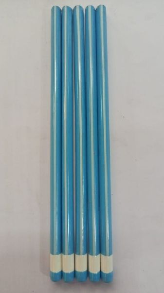 Aqua and White Stripes Wooden Pencil