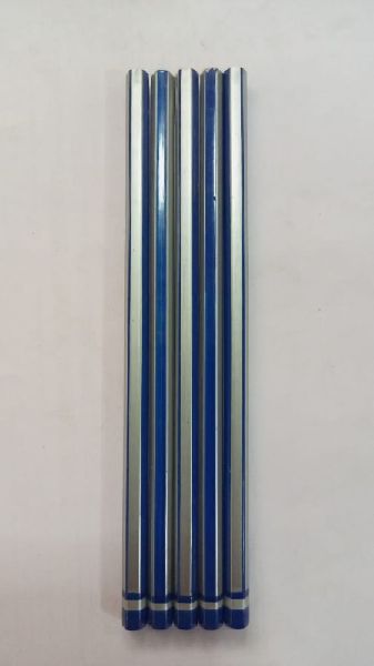 Blue and Sliver Stripes Wooden Pencil