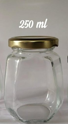 250 ml Glass Octagonal Jar