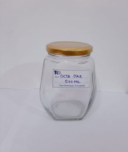 500 ml Glass Octagonal Jar