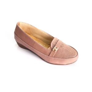 Ladies Peach Loafer Shoes