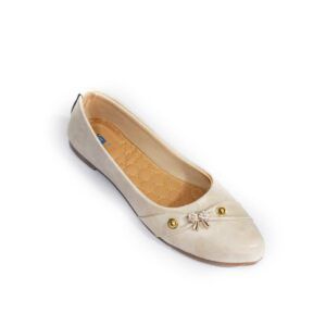 Ladies Plain White Ballerinas