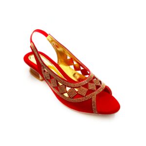 Ladies Red Heel Sandals